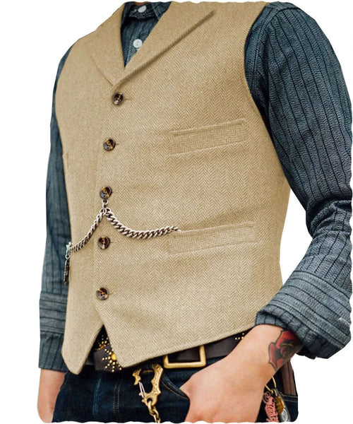 Men's Herringbone Tweed Suit Vest Koala Sydney 