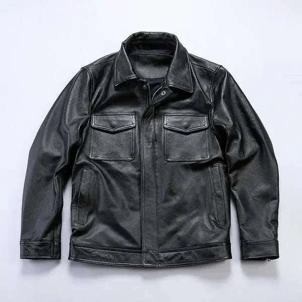 Men’s Trendy British Style Retro Lapel Leather Jacket Koala Sydney 