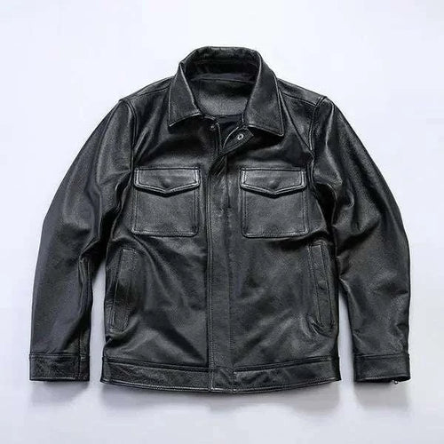 Men’s Trendy British Style Retro Lapel Leather Jacket Koala Sydney 