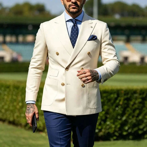 Men's Slim Fit Double Breasted 2-Piece Suit Set Koala Sydney 
