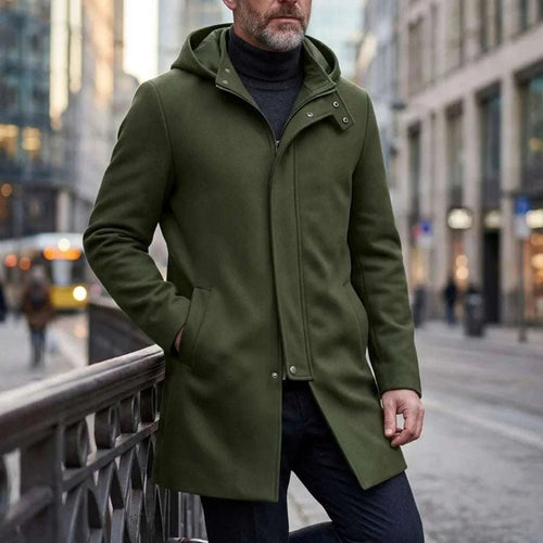 Men's Hooded Jacket Autumn Winter Zipper Long Coat Koala Sydney 