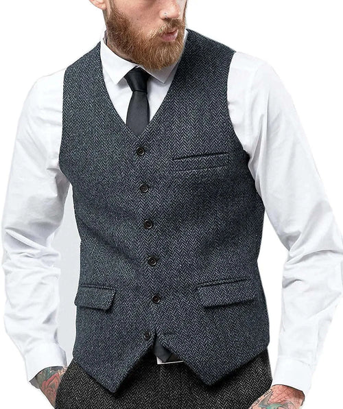 Classic Herringbone Men's Suit Vest Koala Sydney 