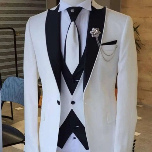 Men's Slim Fit 3-Piece Business Suit Set Koala Sydney 