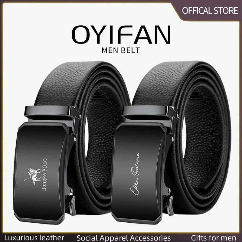 Leather Automatic Ratchet Belt