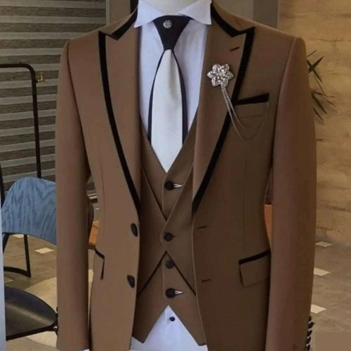 Men's Slim Fit 3-Piece Business Suit Set Koala Sydney 
