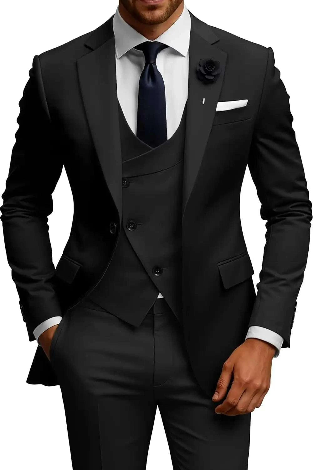 Men's 3-Piece Slim Fit Double Breasted Suit Koala Sydney 
