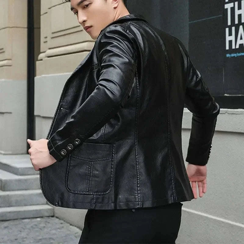 Leather Suit Men's Casual PU Leather Blazer Koala Sydney 