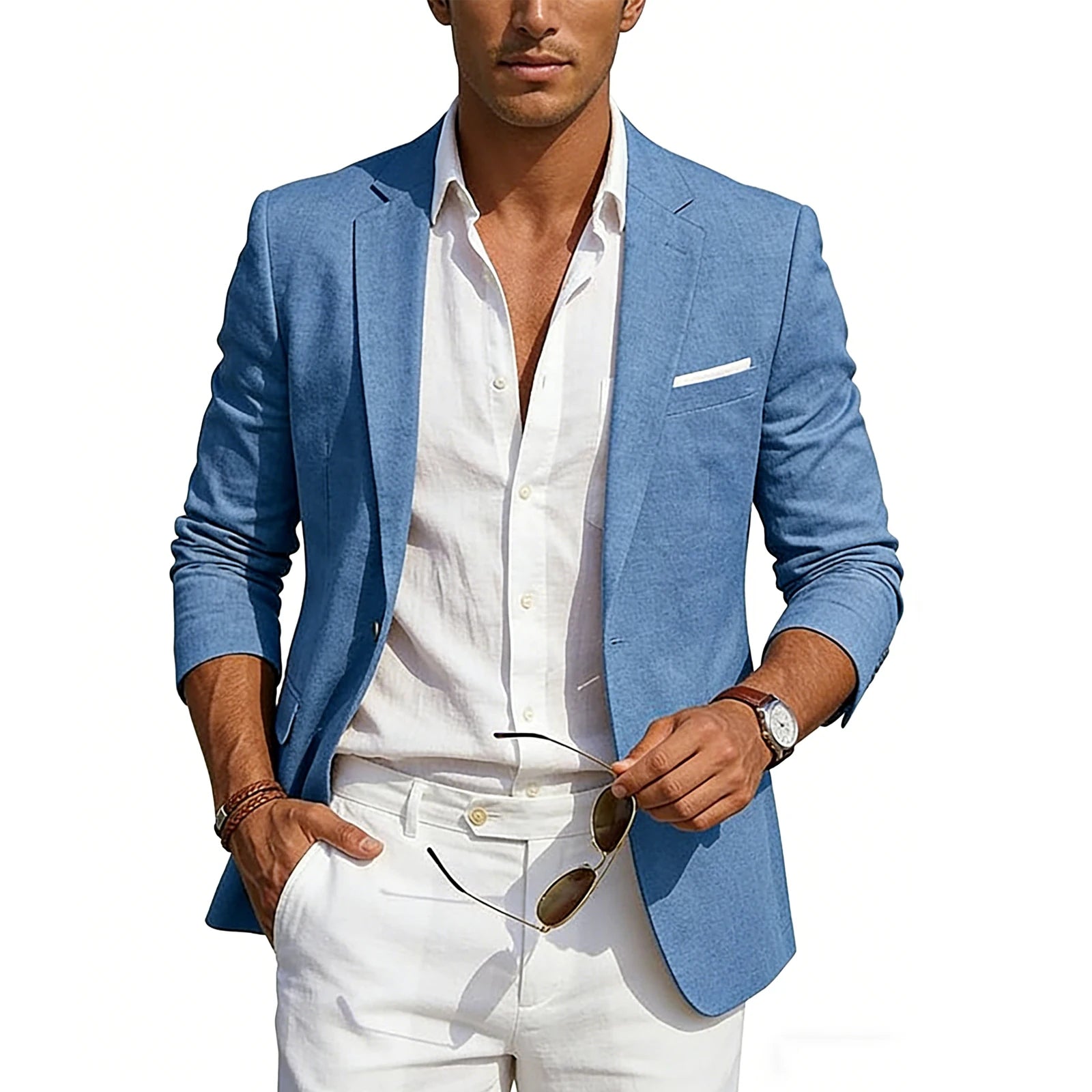 Men's Casual Linen Blazer