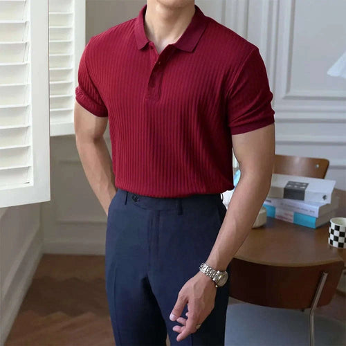 Men's Slim Fit Striped Polo Shirt Koala Sydney 