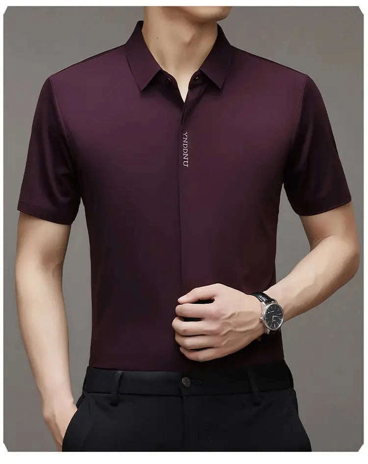 Luxury Mulberry Silk Men's Short-Sleeve Shirt Koala Sydney 