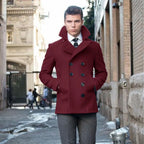 Coat, Suit Jacket Woolen, Double Breasted, Elegant Suits for Men