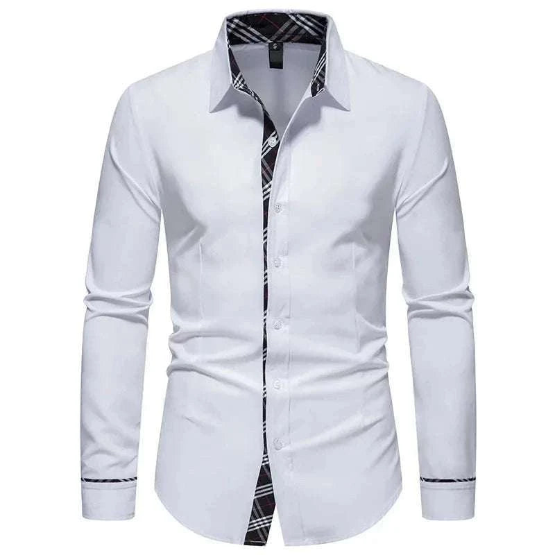 Men's Formal Slim Fit Long Sleeve Button-Up Shirt with Pocket Koala Sydney 