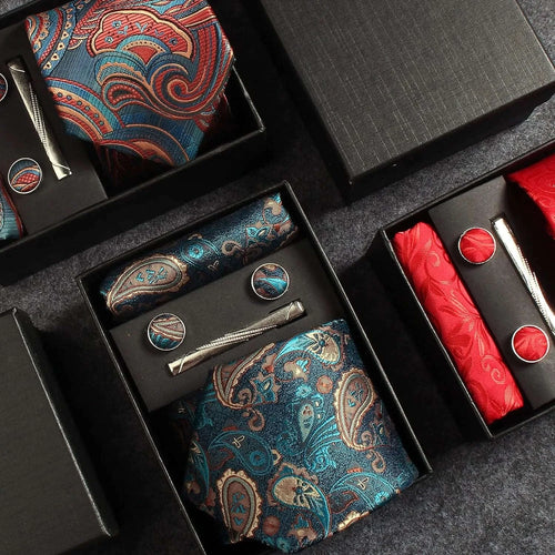 Silk Paisley Tie Gift Set