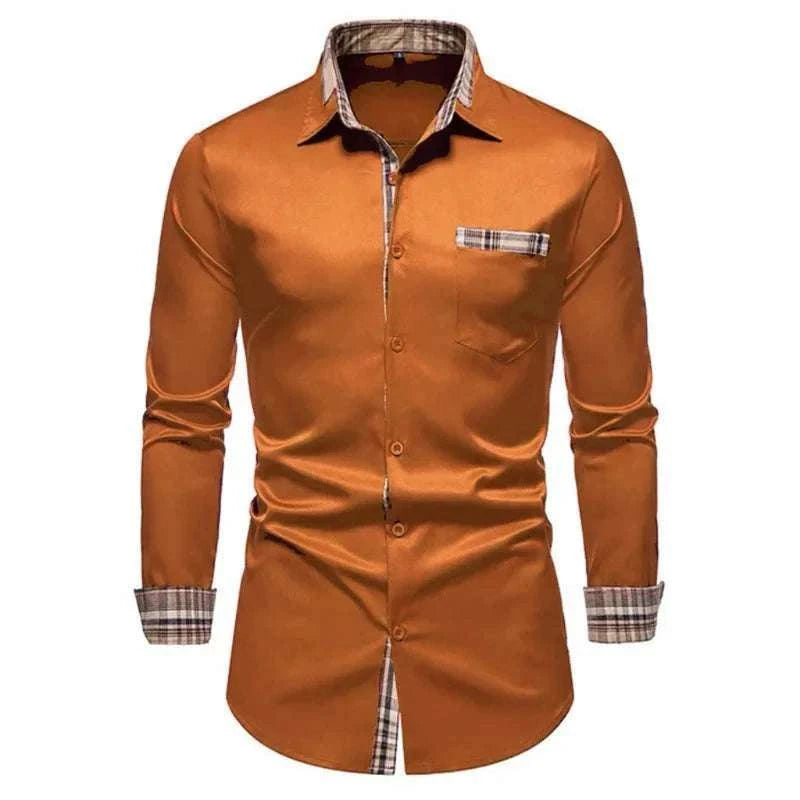 Men's Formal Slim Fit Long Sleeve Button-Up Shirt with Pocket Koala Sydney 