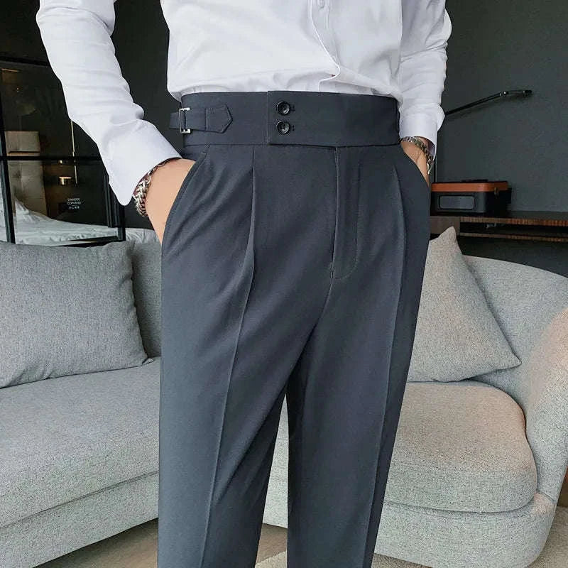 Men's British Style Slim Fit Formal Suit Pants Koala Sydney 