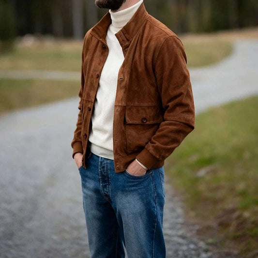 Mens Coat Streetwear Vintage Button-up Long Sleeve Slim Jackets Koala Sydney 