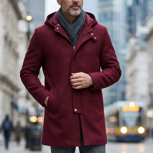 Men's Hooded Jacket Autumn Winter Zipper Long Coat Koala Sydney 