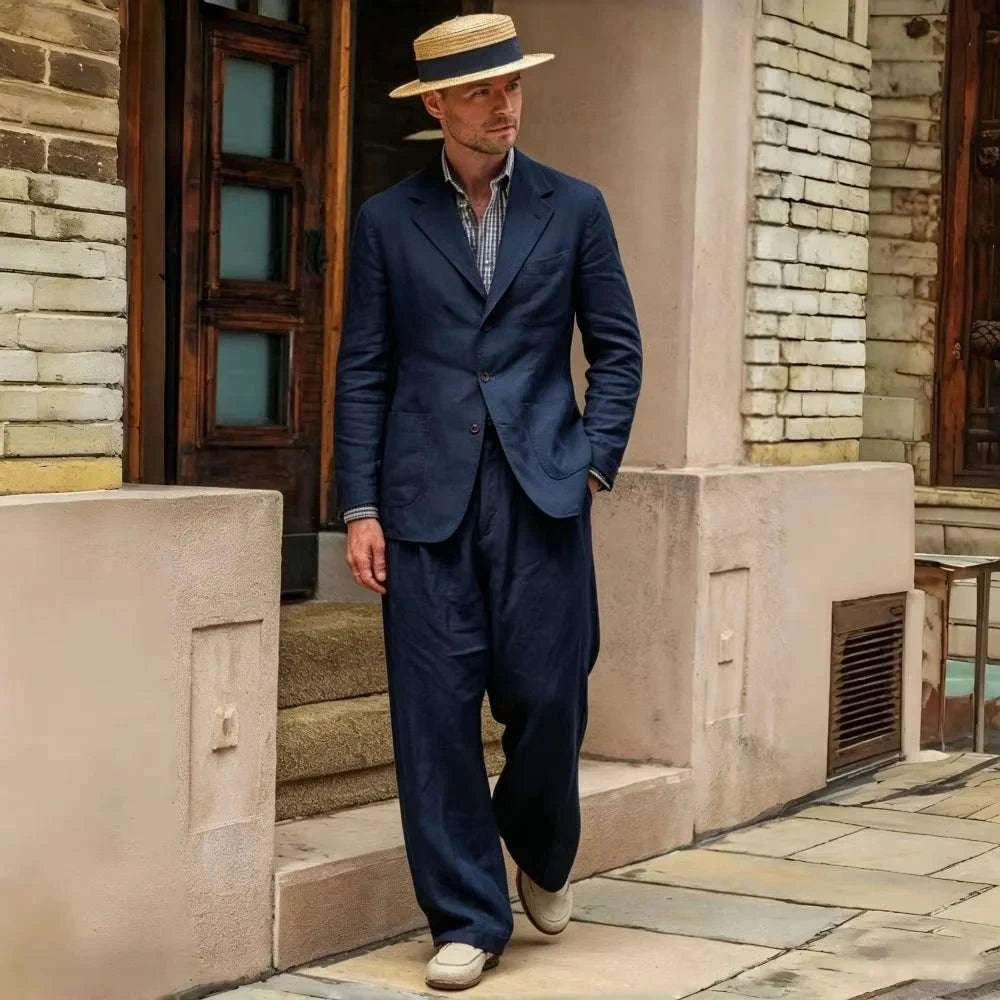 Men's Luxury 2-Piece Linen Suit Set Koala Sydney 