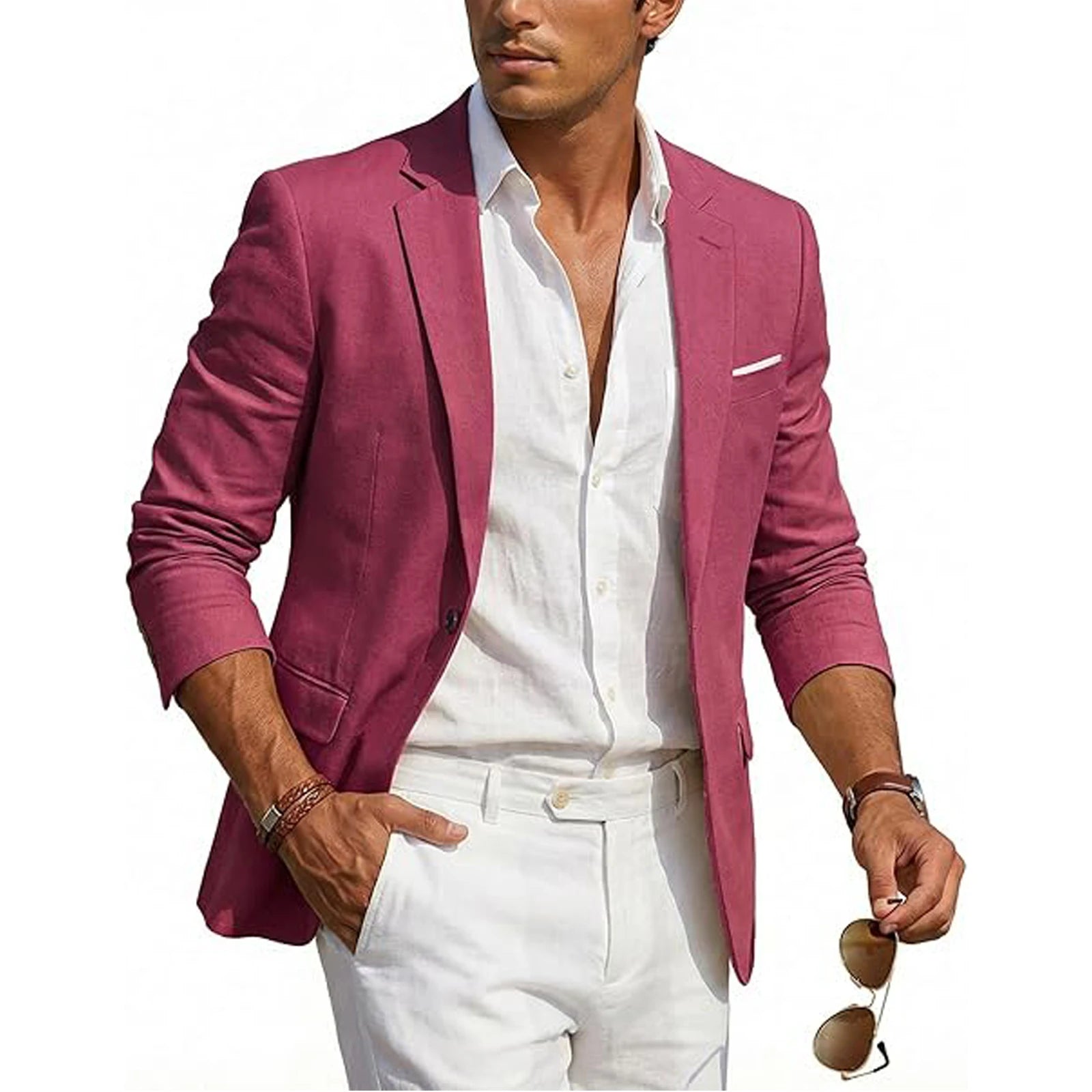 Men's Casual Linen Blazer