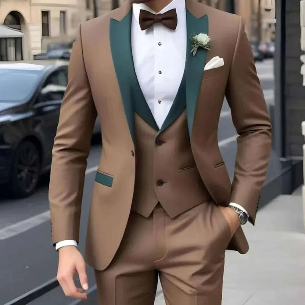 Men's 3-Piece Jacquard Business Casual Suit Set Koala Sydney 