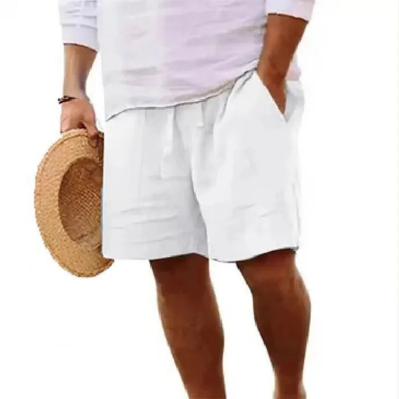 Men's Cotton Linen Beach Shorts