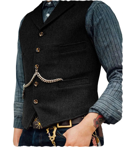 Men's Herringbone Tweed Suit Vest Koala Sydney 