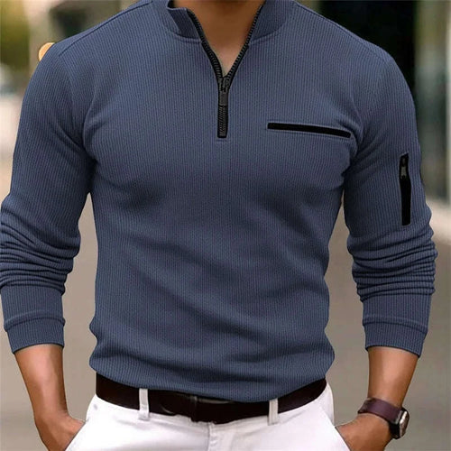 Men's Vintage Style Long-Sleeve Polo Shirt Koala Sydney 