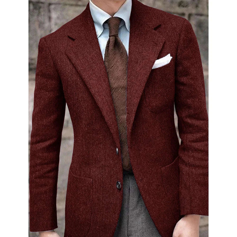 Men’s Herringbone Slim Fit Blazer Koala Sydney 