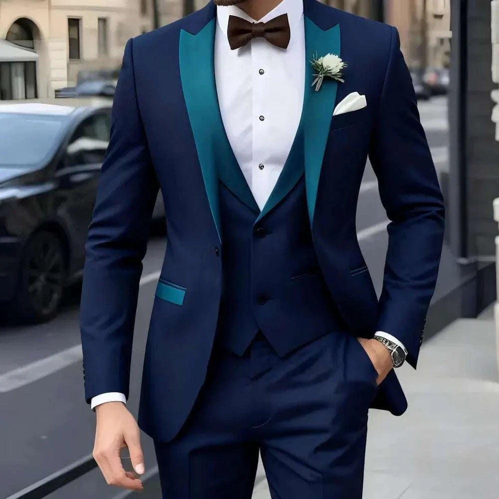 Men's 3-Piece Jacquard Business Casual Suit Set Koala Sydney 
