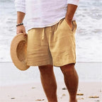 Men's Cotton Linen Beach Shorts