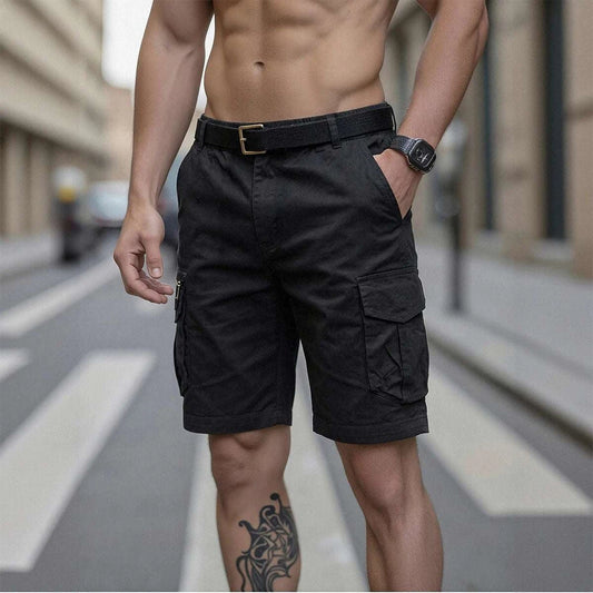 Mens Black Cargo Shorts Muscular Fitness Koala Sydney 