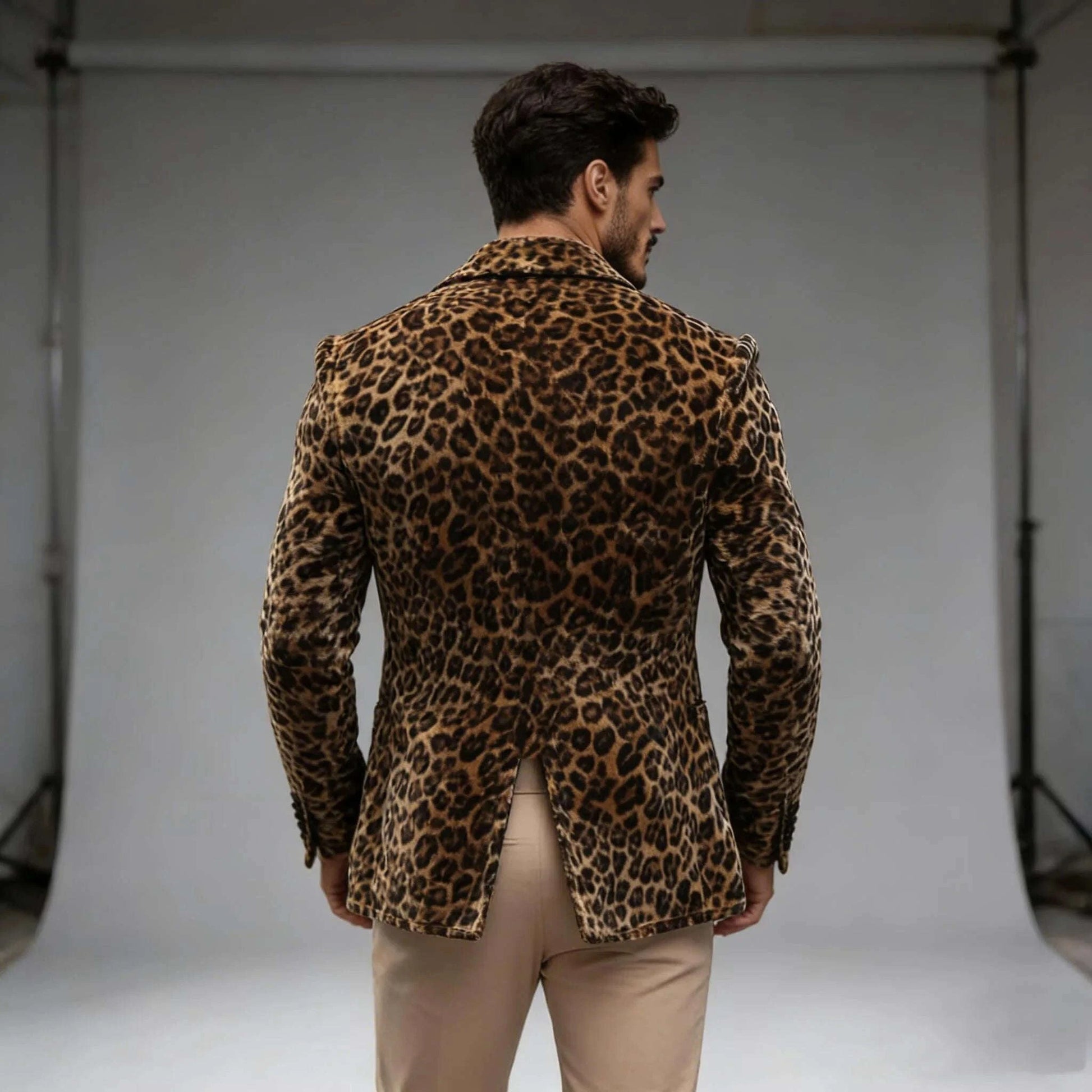 Men's Luxury Leopard Print Blazer Slim Fit Single-Breasted Koala Sydney 