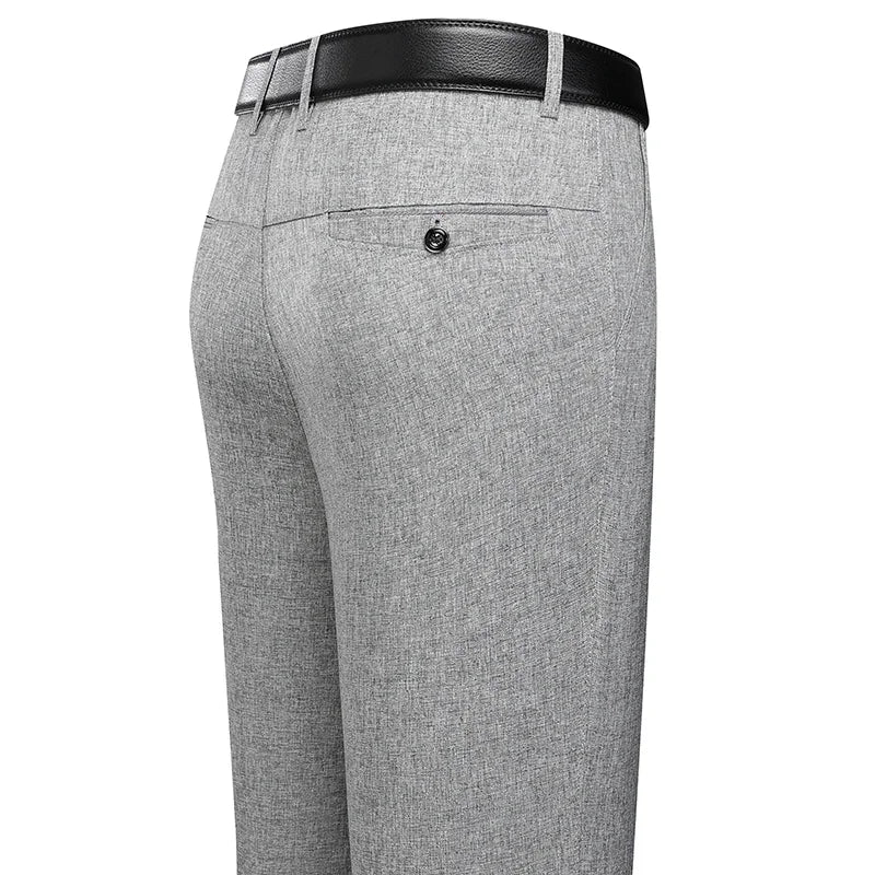 Men's Business Casual Straight-Leg Trousers