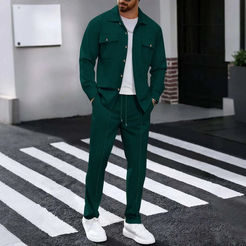 Men's Casual Two-Piece Waffle Texture Suit Koala Sydney 