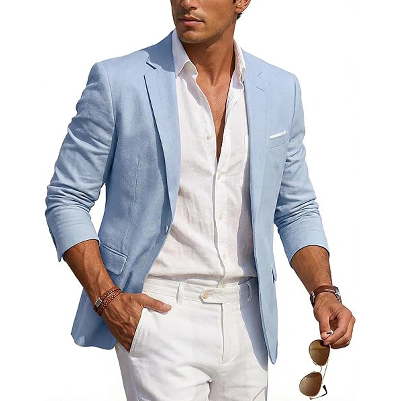 Men's Casual Linen Blazer