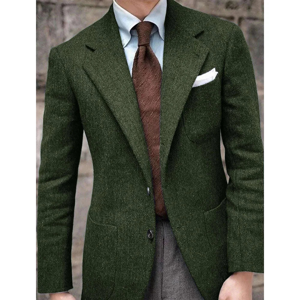 Men’s Herringbone Slim Fit Blazer Koala Sydney 