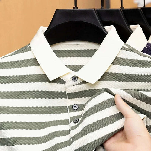 Men’s Classic Striped Polo Shirt Short Sleeve Casual Summer Top Koala Sydney 