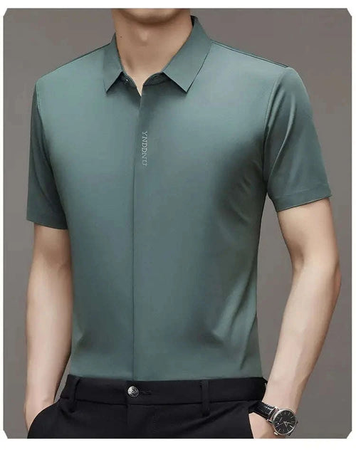 Luxury Mulberry Silk Men's Short-Sleeve Shirt Koala Sydney 