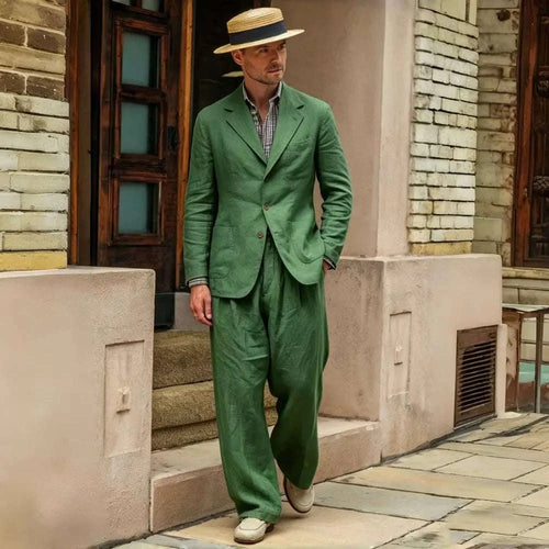 Men's Luxury 2-Piece Linen Suit Set Koala Sydney 
