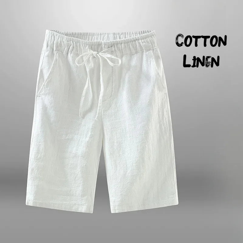 Men’s Cotton Linen Casual Shorts