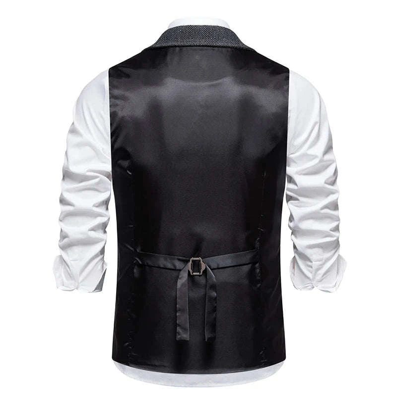 Herringbone Tweed Lapel Waistcoat Koala Sydney 