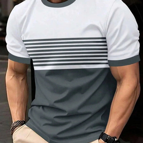 Men’s Oversized Striped Printed T-Shirt Koala Sydney 