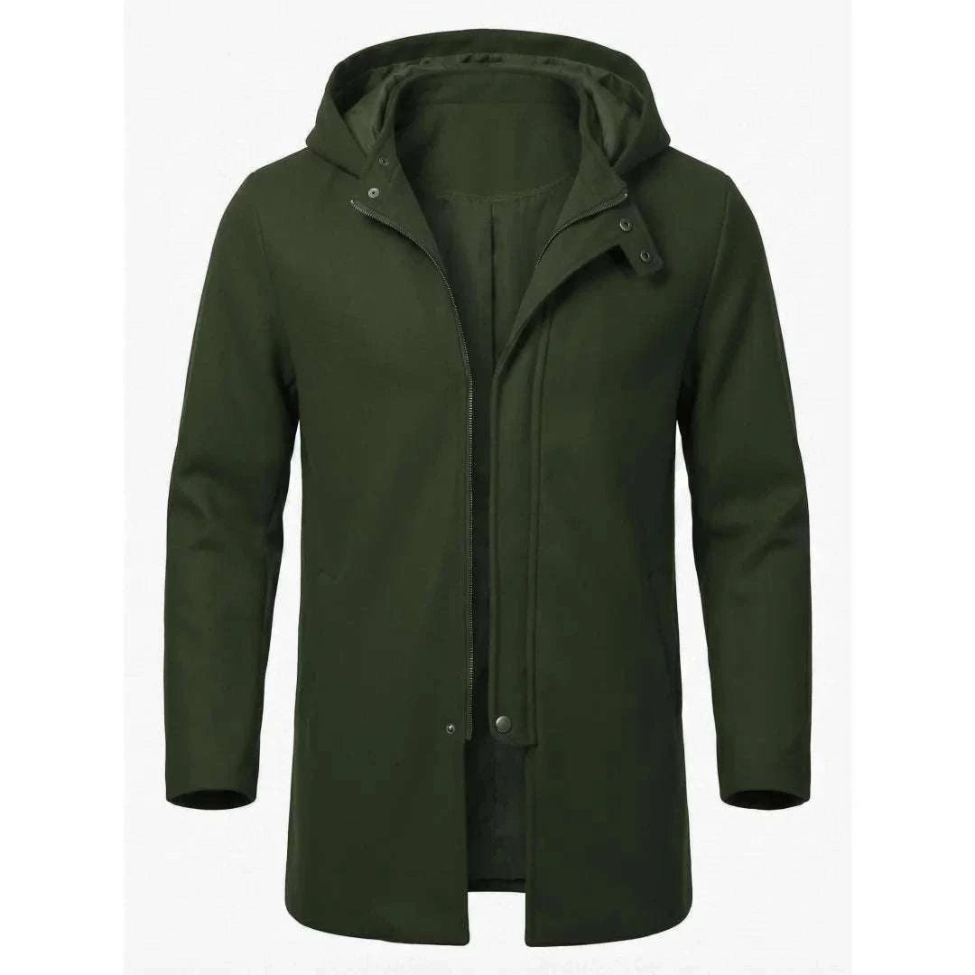 Men's Hooded Jacket Autumn Winter Zipper Long Coat Koala Sydney 