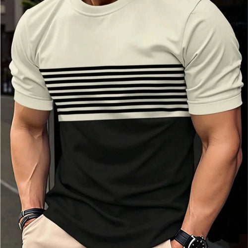 Men’s Oversized Striped Printed T-Shirt Koala Sydney 