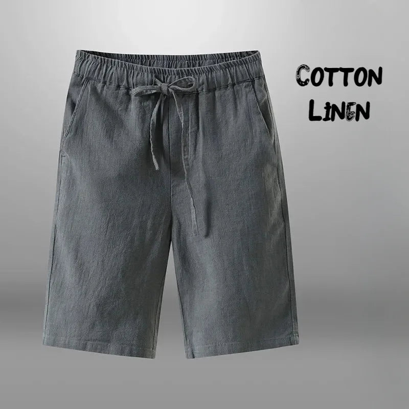 Men’s Cotton Linen Casual Shorts