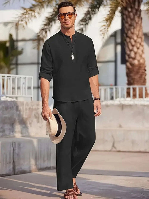 Men's White Linen 2-Piece Summer Outfit Koala Sydney 