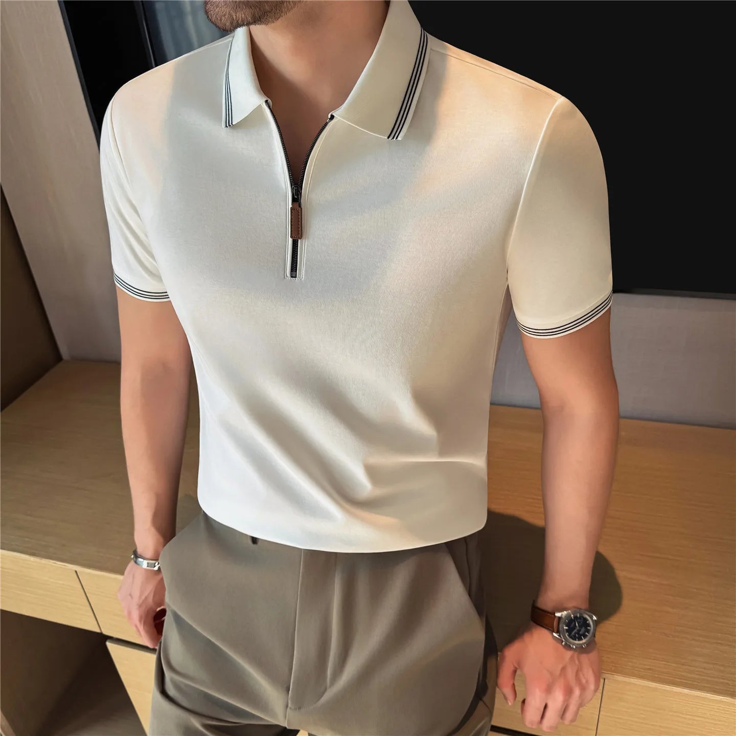 Summer Breathable Short Sleeve Polo Shirt
