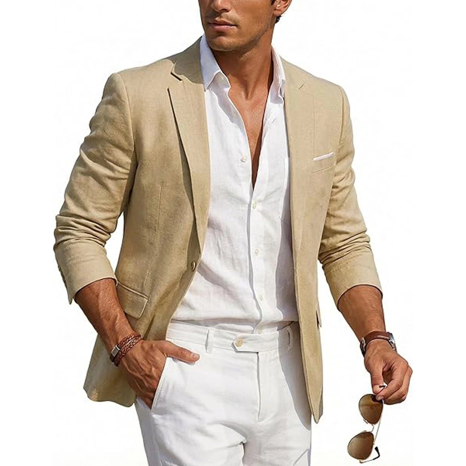Men's Casual Linen Blazer