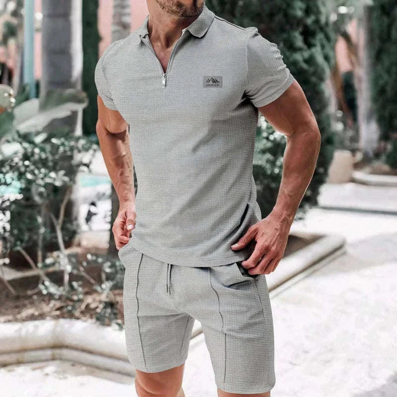 Men's European Style Summer Polo & Shorts 2-Piece Set Koala Sydney 