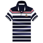 Summer Fashion Striped Polo Shirt Man Cotton Comfortable Business Casual Koala Sydney 